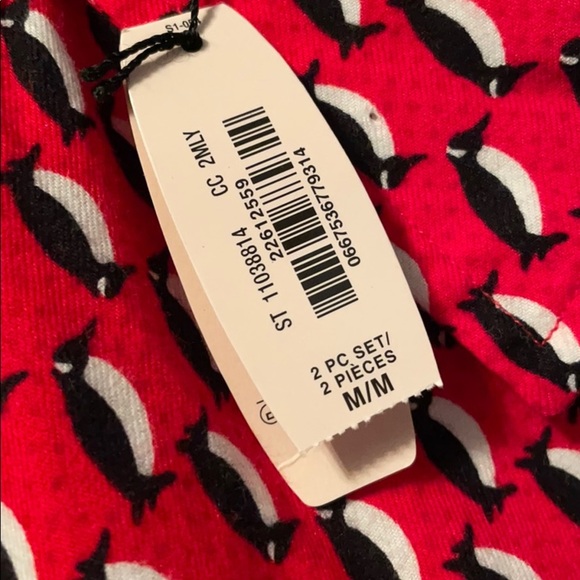 Victoria’s Secret red penguin pajama shirt NEW - Picture 7 of 9